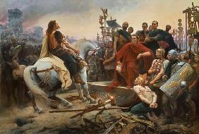 Vercingetorix throws down his arms at the feet of Julius Caesar 1899