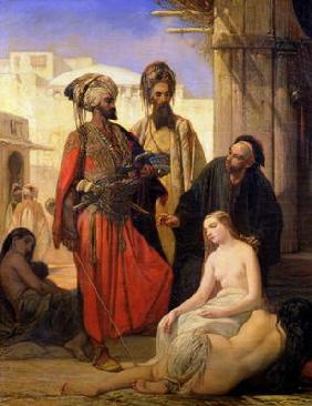 A Slave Market in Asia Minor (oil on canvas) 16th