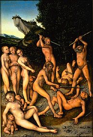 Der Triumph der Eifersucht. von Lucas Cranach d. Ä.