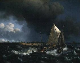 Boats in a Storm 1696