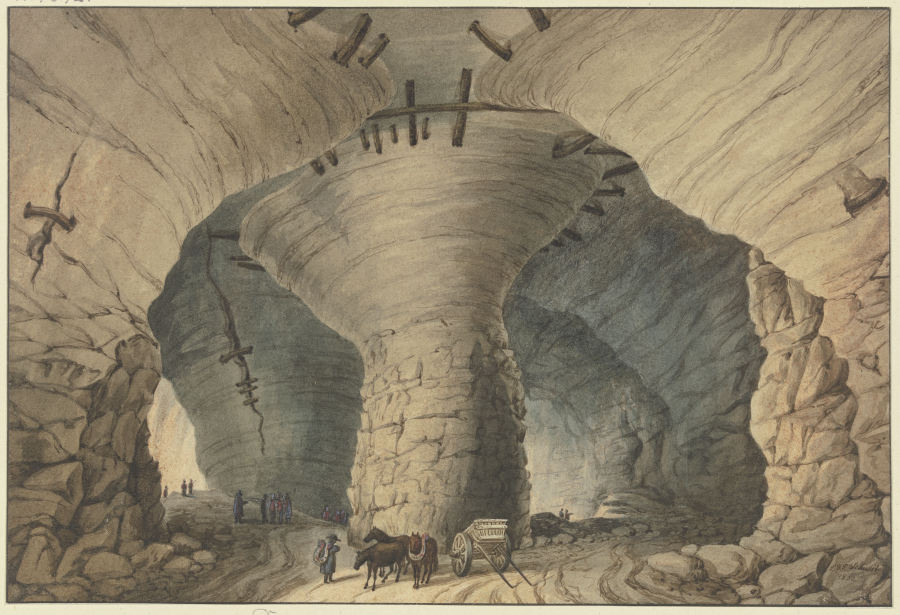 Gipshöhlen des Montmartre in Paris von Ludwig Daniel Philipp Schmidt