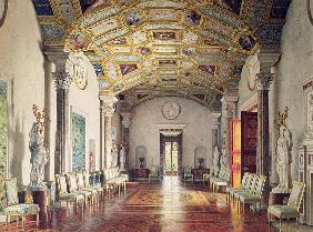 The Great Agate Hall in the Catherine Palace at Tsarskoye Selo, 1859 (w/c & white colour on paper)