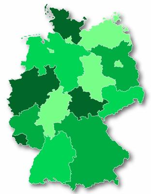 Deutschland Karte X von Manuel Lesch