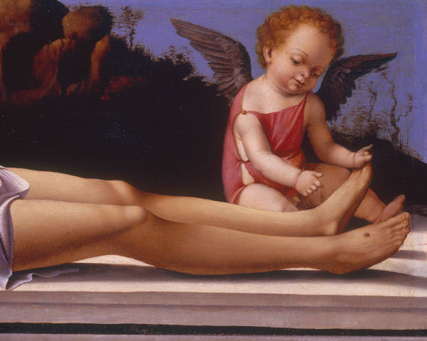 M.Basaiti, Leichnam Christi, Engel von Marco Basaiti