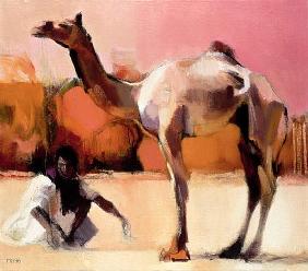 dsu and Said, Rann of Kutch, 1996 (oil on canvas) 