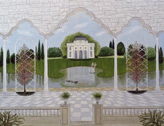 Le Chateau Rose, 1993 (oil on board)  von Mark  Baring