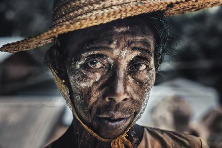 Straßenporträt in Mandalay,Myanmar.