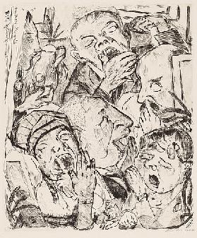 Die Gähnenden. 1918 (H 129 IV B b)