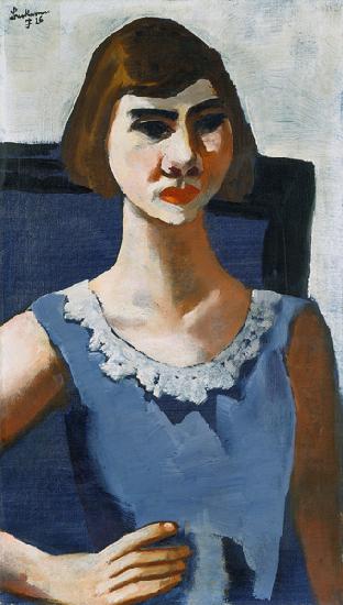 Bildnis Quappi in Blau 1926