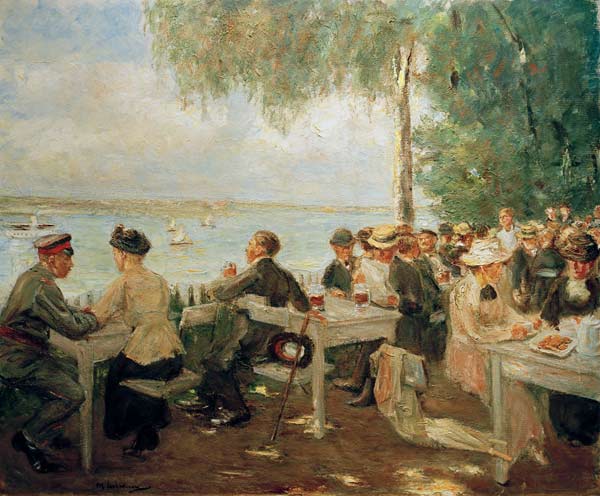 Gartenlokal an der Havel-Nikolskoe von Max Liebermann