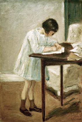 Die Enkelin beim Schreiben 1923