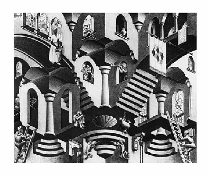 Bild:  M.c. Escher - Konkav und Konvexe - (ESE-09)