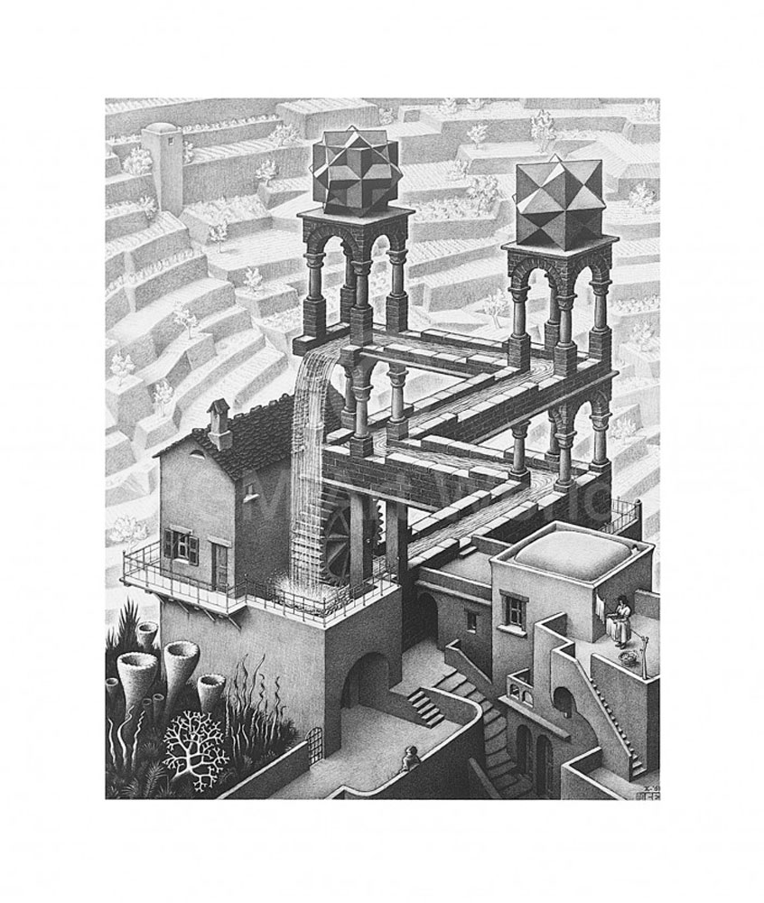 Bild:  M.c. Escher - Wasserfall - (ESE-15)