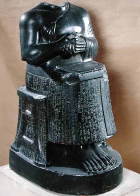 Headless statue of Prince Gudea (2170-2130 BC) as an architect von Mesopotamian