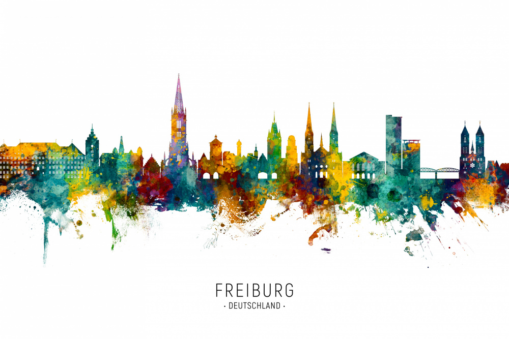 Freiburg Deutschland Skyline von Michael Tompsett