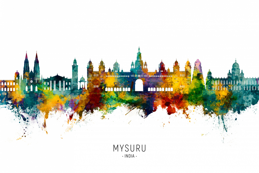 Mysuru-Skyline Indien von Michael Tompsett