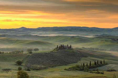 Morgenstimmung im Val d\\\'Orcia