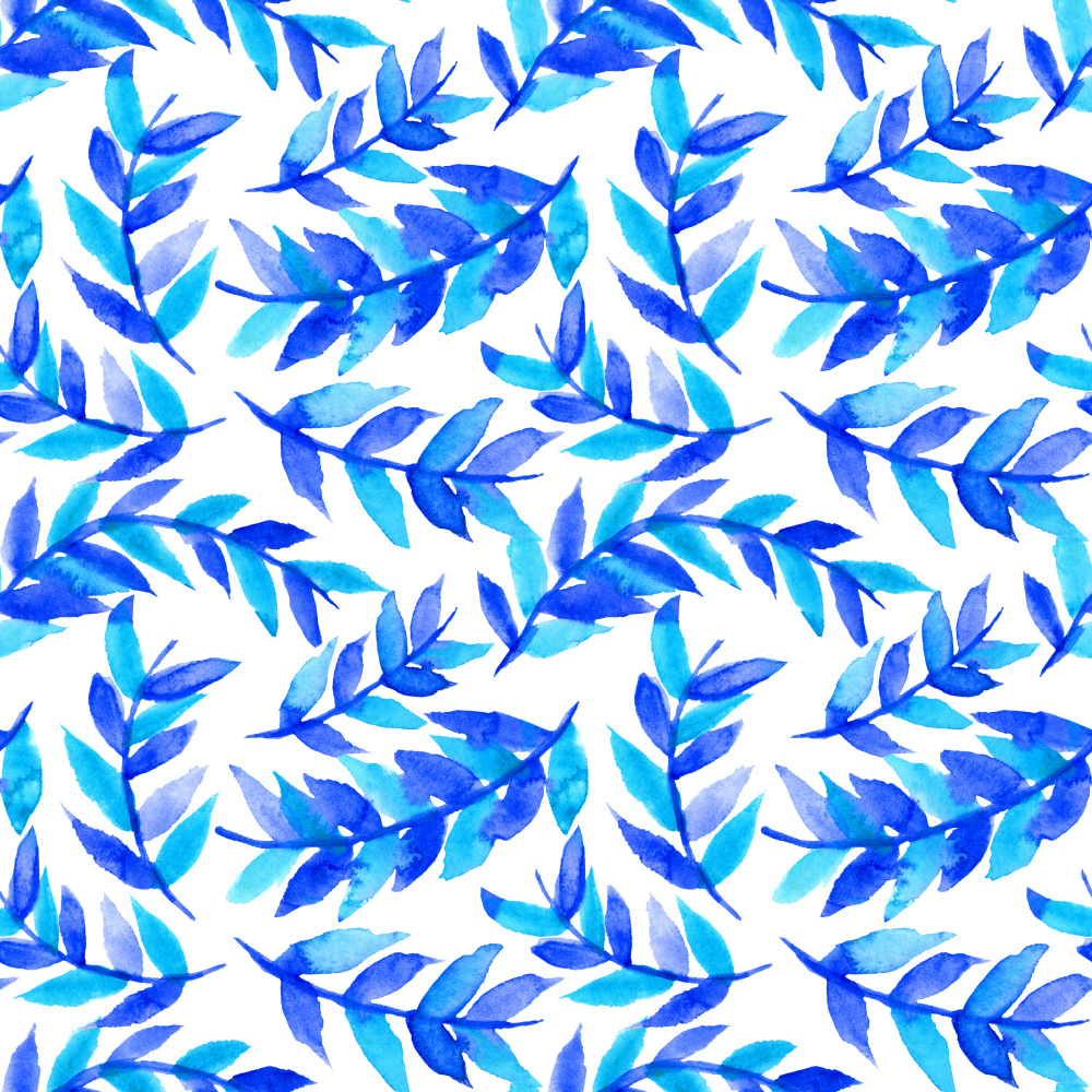 Blaue Blätter gebogen von Michele Channell