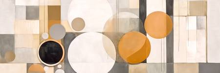 Abstrakte Formen mit Kreisen in verschiedenen Pastellfarben, organische Formen, glatte Linien, ruhig 2023