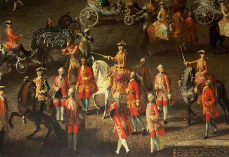 A Cavalcade in the Winter Riding School of the Vienna Hof to celebrate the defeat of the French army von Mytens (Schule)