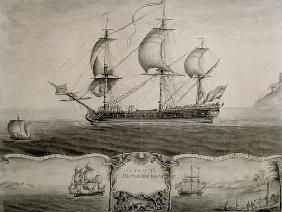 Views of the Blandford Frigate on the Passage to the West Indies and Trading on the Coast of Africa, 19th