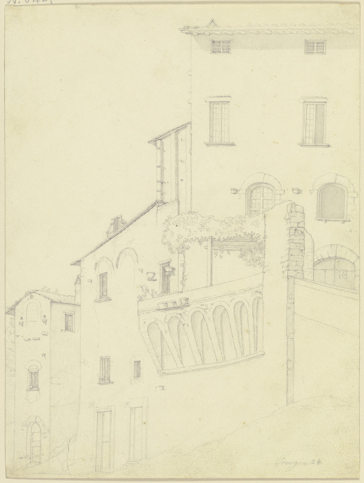 Häuserzeile in Perugia von Nikolaus Hoff