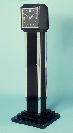 An Art Deco Ebonised Cocktail Cabinet - In The Form Of A Long Case Clock von 