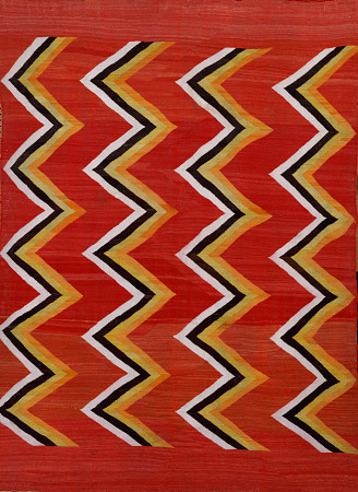 A Navajo Transitional Wedgeweave Blanket von 