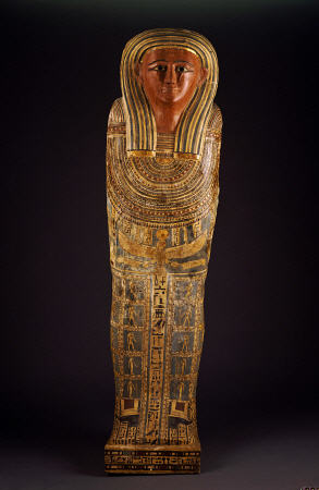 An Egyptian Cartonnage Anthropoid Sarcophagus 3rd Intermediate Period, 1070-712 B von 