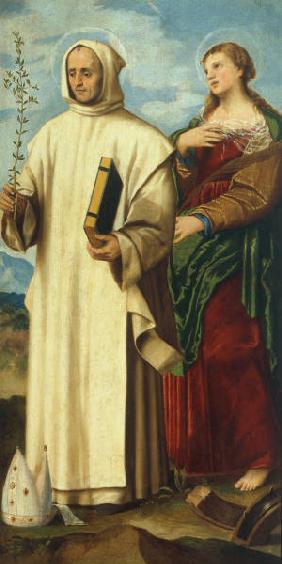 Bonifazio Veronese, Hl.Bruno u.Katharina