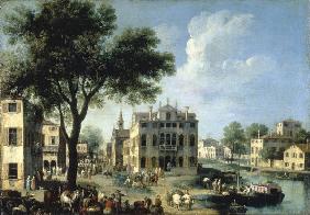 Brenta, Ansicht / Gem.v.Canaletto