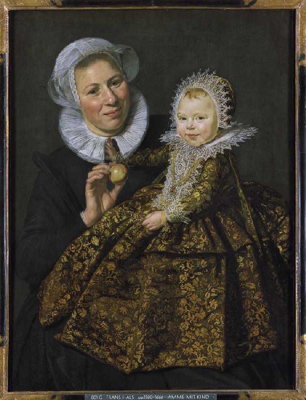 Catharina Hooft mit ihrer Amme (Die Amme mit dem Kind) von 