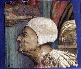 Fragment of a Tapestry Showing a Portrait of the Doge Loredan (textile) 19th