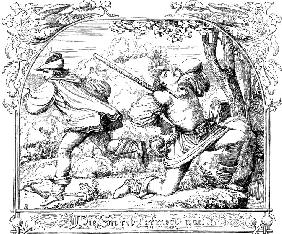 Illustration zum Epos "Nibelungenlied" 1846