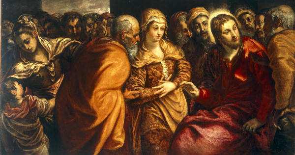 J.Tintoretto, Christus und Ehebrecherin von 