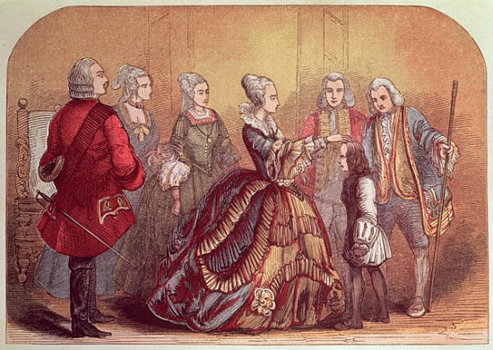 Queen Anne touching Dr. Johnson, when a boy, to cure him of Scrofula or ''King''s Evil'' von 