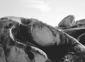 Rocks at Idar (b/w photo) 