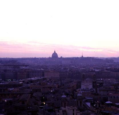 View of Rome from the tower of the 'Camera Turca' (Turkish Room) of the Villa Medici (photo) von 