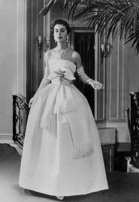 White evening dress by Dior February 1