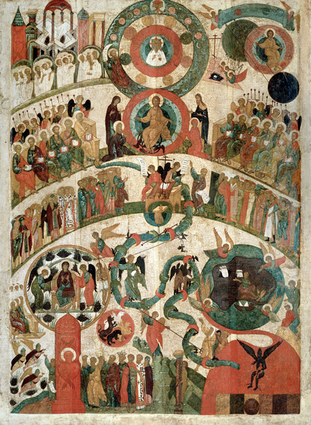 The Last Judgement, icon from the Novgorod school von Novgorod School