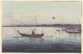 Boote bei untergehender Sonne 1900-36