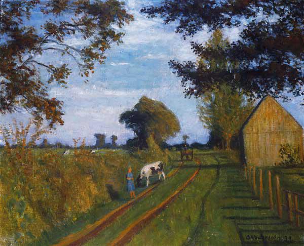 Weg (Timpen) in der Abendsonne 1939