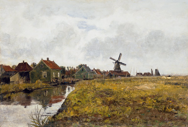 Zaanstreek (Häuser am Kanal) von Paul Baum