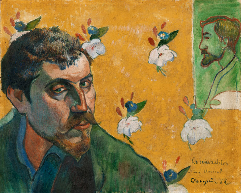 Selbstbildnis Les Misérables von Paul Gauguin