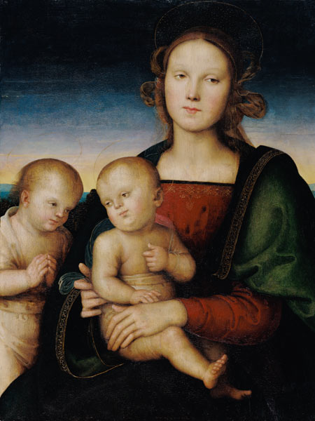 Madonna mit Kind und dem Johannesknaben von Perugino (eigentl. Pierto di Cristoforo Vanucci)