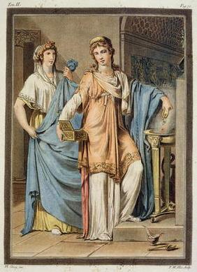 Berenice, costume for 'Berenice' by Jean Racine, from Volume II of 'Research on the Costumes and The 16th
