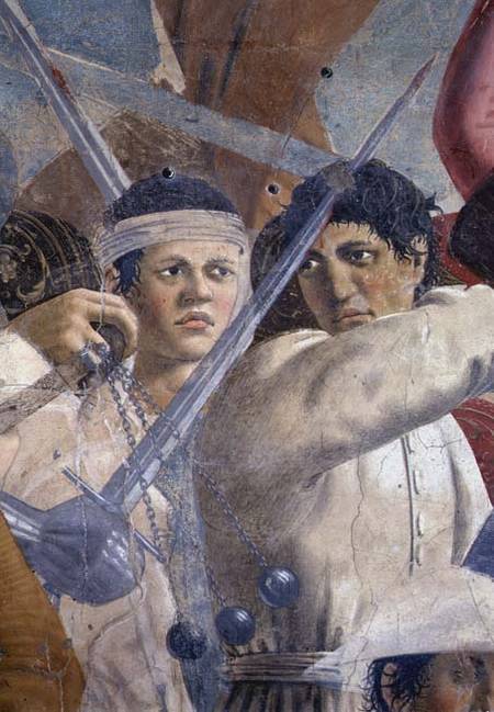 The Legend of the True Cross, the Victory of Heraclius and Execution of Chosroes, detail of Heracliu von Piero della Francesca