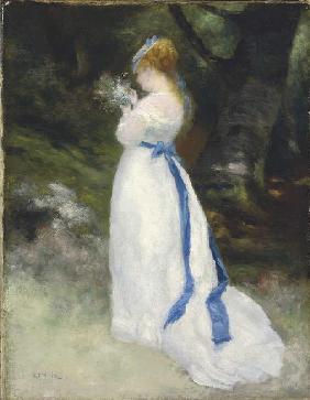 Portrait von Lise (Lise mit einem Feldblumenstrauß) 1867