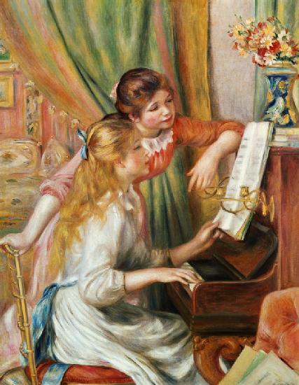 Zwei Mädchen am Klavier 1893