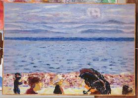 Der Strand, blaues Meer 1930